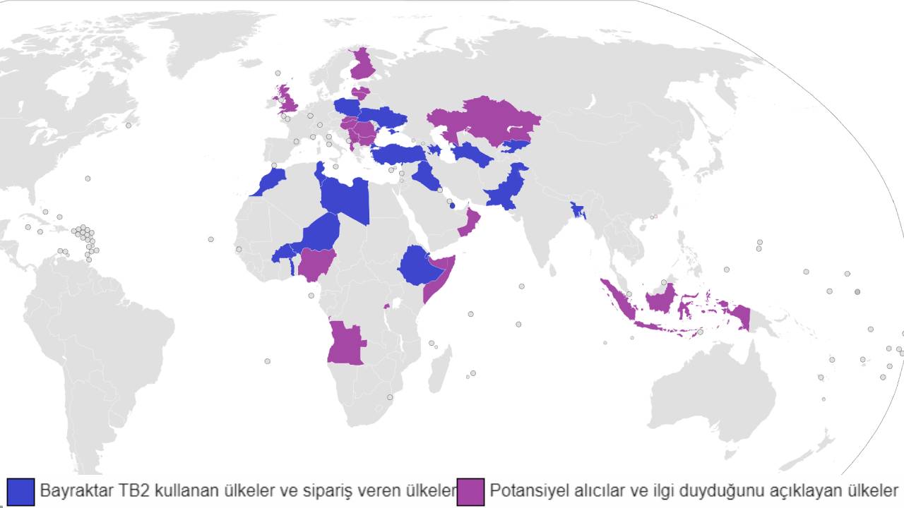 Bayraktar TB2 alan ve almak isteyen ülkeler